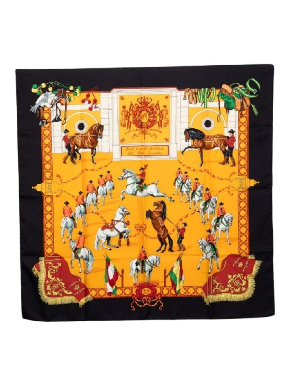 Hermes Carre 90 Real Escuela Andaluza Del Arte Royal Andalusian Equestrian Scarf